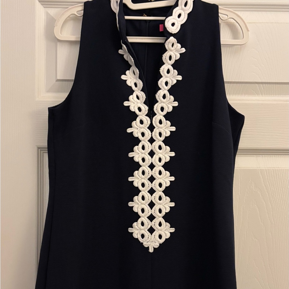 Lilly Pulitzer navy with white embroidery size M